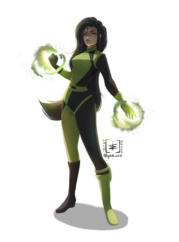 Fanart from Shego from Kim Possible, Art by Goldi artist full body and standing